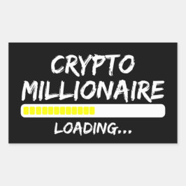 Adesivo Retangular Crypto Millionaire Loading Bitmoney