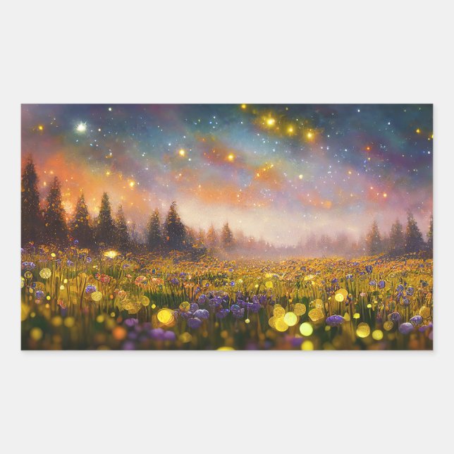 Adesivo Retangular Crystal Fields e Starry Skies (Frente)