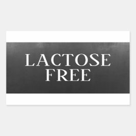 Adesivo Retangular Culinária Segura para Alergia Livre de Lactose