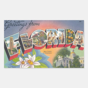 Adesivo Retangular Cumprimentos de FLORIDA