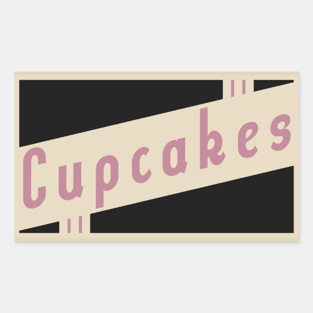 Adesivo Retangular cupcakes retrorreflectores (Frente)