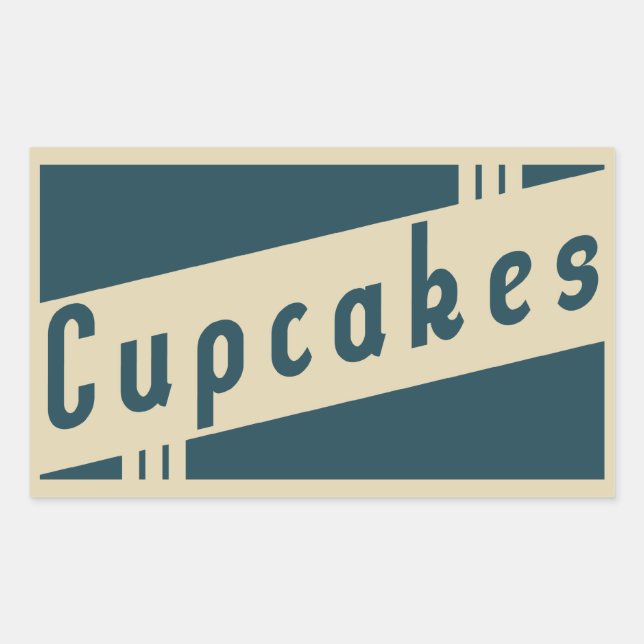 Adesivo Retangular cupcakes retrorreflectores (Frente)