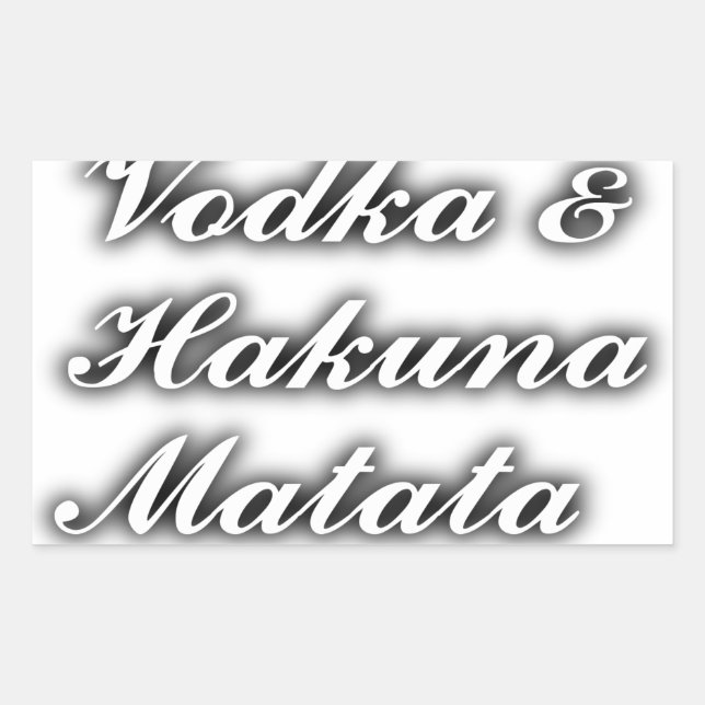 Adesivo Retangular Cupcakes Vodka Hakuna Matata FUNNY (Frente)