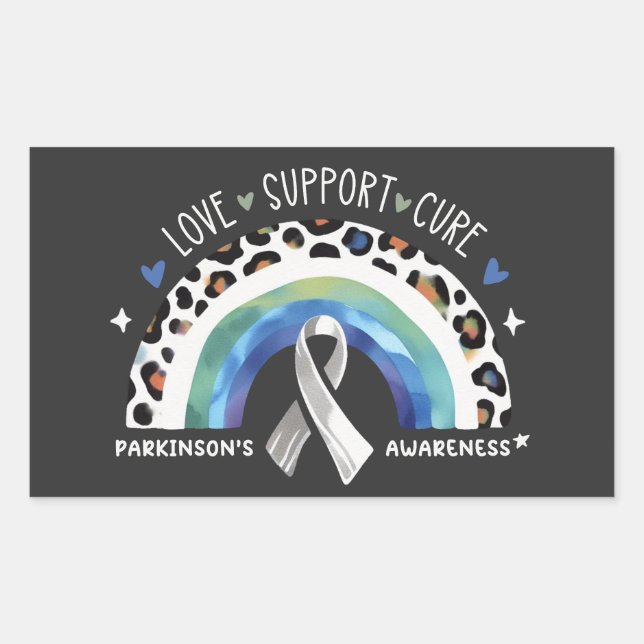 Adesivo Retangular Cura de apoio ao amor pela consciência da doença d (Frente)