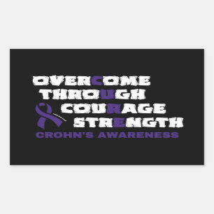 Adesivo Retangular CURE... Crohn's