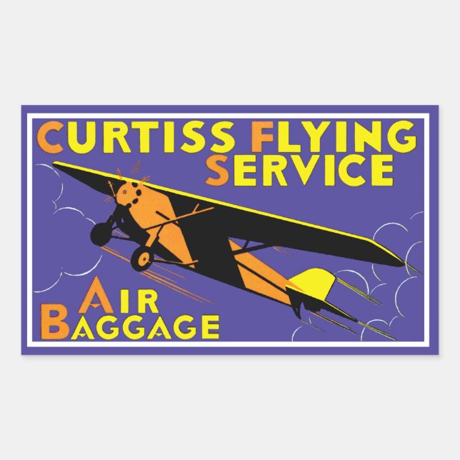 Adesivo Retangular Curtiss Flying Service (Frente)