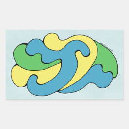 Adesivo Retangular Curvas de Embrasão (Amarelo, Azul, Verde)