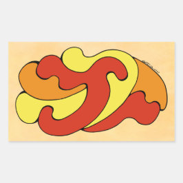 Adesivo Retangular Curvas de Embrasão (Amarelo, Vermelho, Laranja)