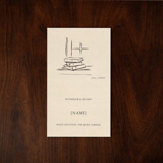 Adesivo Retangular Custom Ex Libris Bookplate Sticker | Dark Academia (Criador carregado)