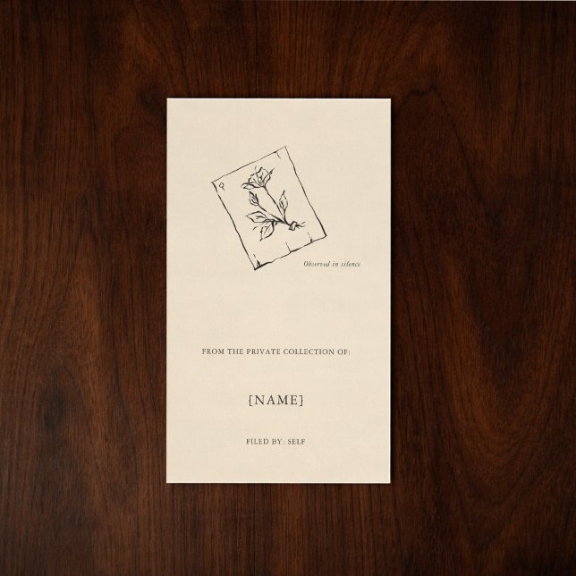 Adesivo Retangular Custom Ex Libris Bookplate Sticker | Dark Academia (Criador carregado)