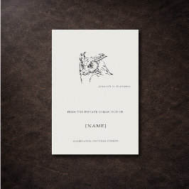 Adesivo Retangular Custom Owl Ex Libris| Dark Academia 