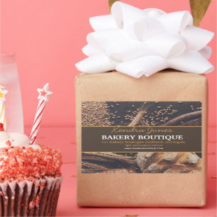 Adesivo Retangular Customized Label Bakery Boutique sticker