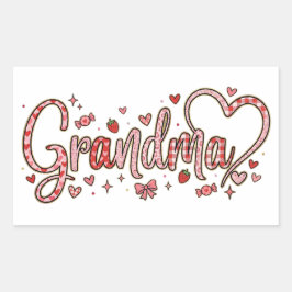 Adesivo Retangular Cute Grandma Sticker