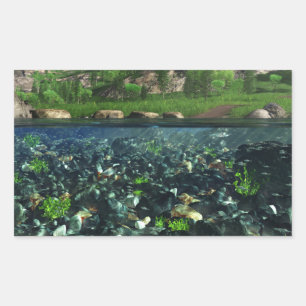 Adesivo Retangular Cwm River Stickers