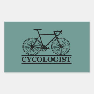 Adesivo Retangular Cycologist tem um ciclismo engraçado dizendo