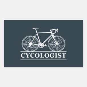Adesivo Retangular Cycologist tem um ciclismo engraçado dizendo