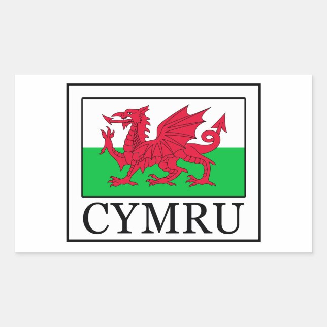 Adesivo Retangular Cymru (Frente)