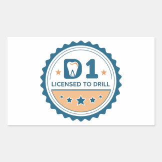 Adesivo Retangular  D1 to DDS Dental Student Sticker