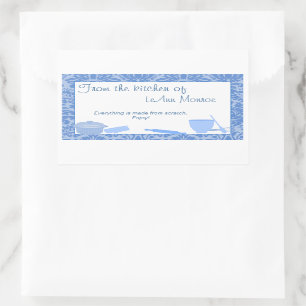 Adesivo Retangular Da Cozinha do Presente em Blues