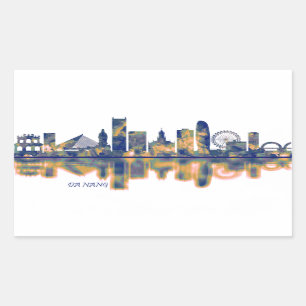 Adesivo Retangular Da Nang Skyline