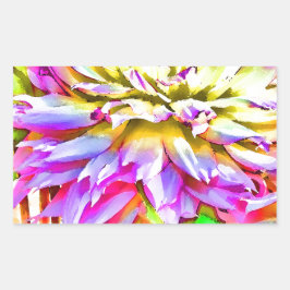 Adesivo Retangular Dahlia Stickers