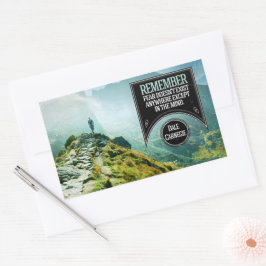 Adesivo Retangular Dale Carnegie Inspirational Cote "Medo"