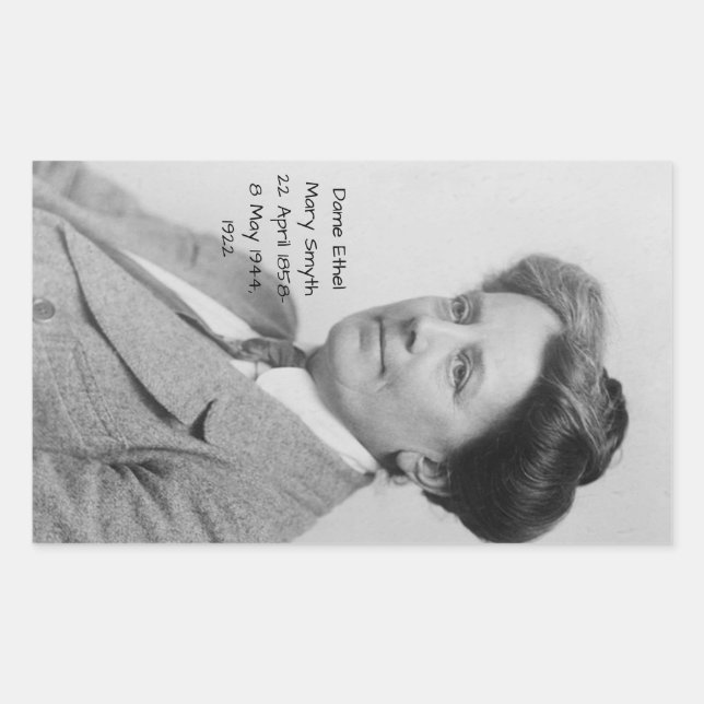 Adesivo Retangular Dame Ethel Mary Smyth, 1922 (Frente)