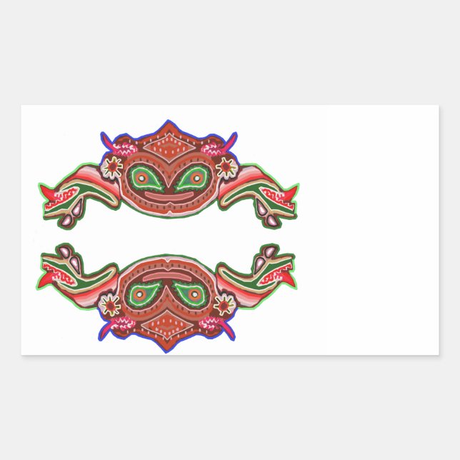 Adesivo Retangular dança divertida do Sapo - Monstros da Alienígena p (Frente)