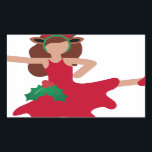 Adesivo Retangular dançarina do xmas flamenco emoji<br><div class="desc">"dançarina emoji",  "salsa emoji",  "red dress emoji",  "christmas emoji",  renas,  natal,  xmas,  "red green",  "flamenco emoji",  holly,  dançando emoji, emoji, emoticon antlers dançarinos de vazio branco</div>