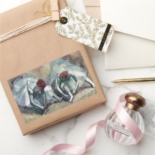 Adesivo Retangular Dançarinos sem Calçados por Edgar Degas