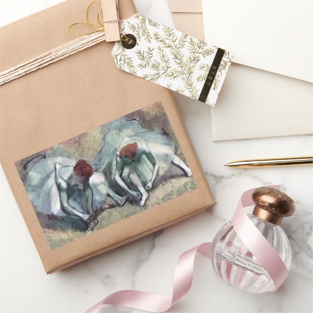 Adesivo Retangular Dançarinos sem Calçados por Edgar Degas (Presentear)