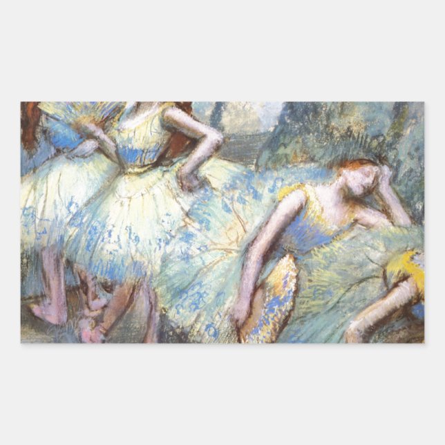Adesivo Retangular Dancer Art Dancers, Balé Degas, pintura (Frente)
