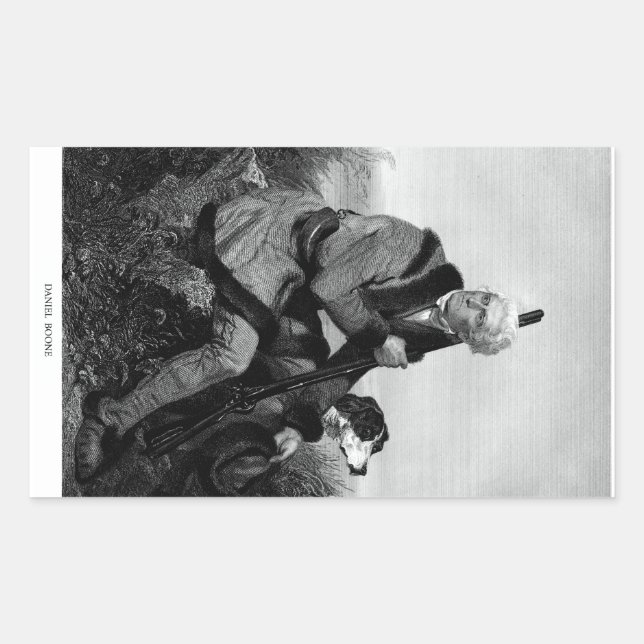 Adesivo Retangular Daniel Boone (Frente)