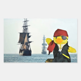 Adesivo Retangular Danny Duck o Pirata