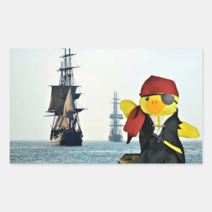 Adesivo Retangular Danny Duck o Pirata