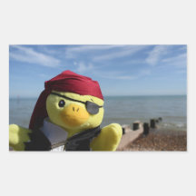 Adesivo Retangular Danny Duck o Pirata