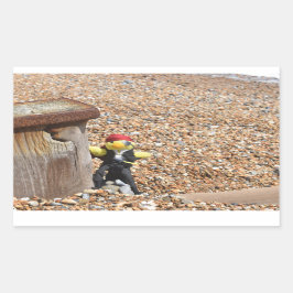 Adesivo Retangular Danny Duck o Vinheta Retangular Pirata