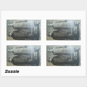 Adesivo Retangular Dapper Brothers in Overcoats RPPC Foto B&W