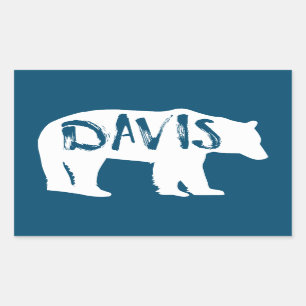 Adesivo Retangular Davis West Virginia Bear