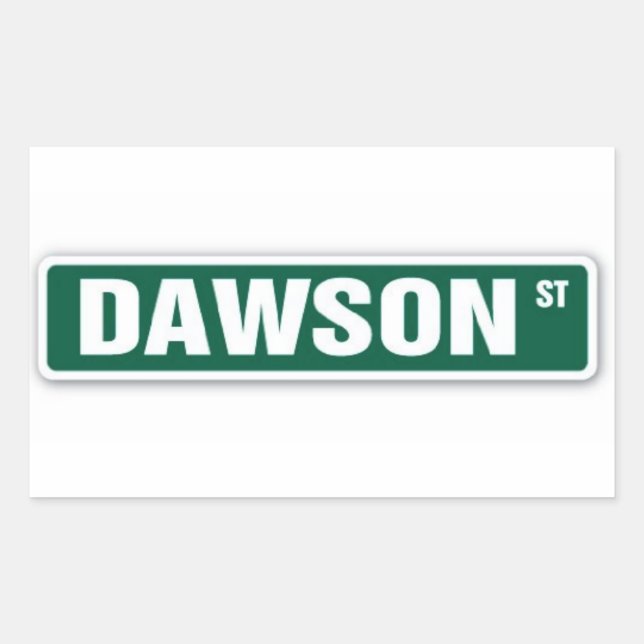 Adesivo Retangular Dawson Street Name Sticker (Frente)