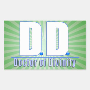 Adesivo Retangular DD Doutor em LOGOTIPO de Divindade