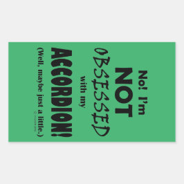 Adesivo Retangular de Acordeão Obcecado