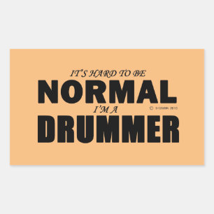 Adesivo Retangular de Drummer Normal