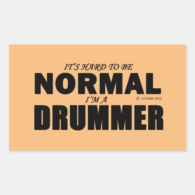 Adesivo Retangular de Drummer Normal (Frente)