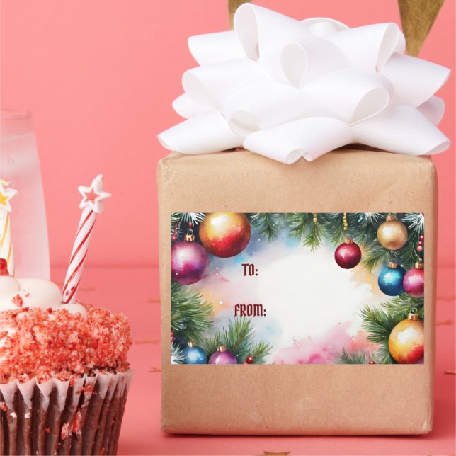 ADESIVO RETANGULAR DE/PARA O STICKER, ENFEITES DE NATAL, (Festa)