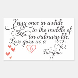 Adesivo Retangular De vez em quando, numa vida normal.