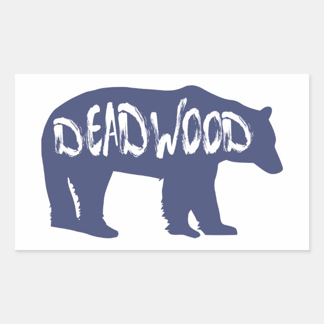 Adesivo Retangular Deadwood South Dakota Bear (Frente)