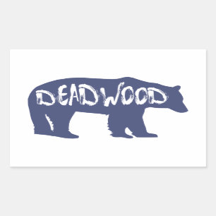 Adesivo Retangular Deadwood South Dakota Bear