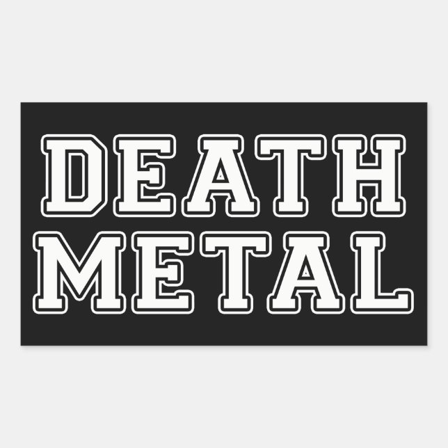 Adesivo Retangular Death Metal (Frente)