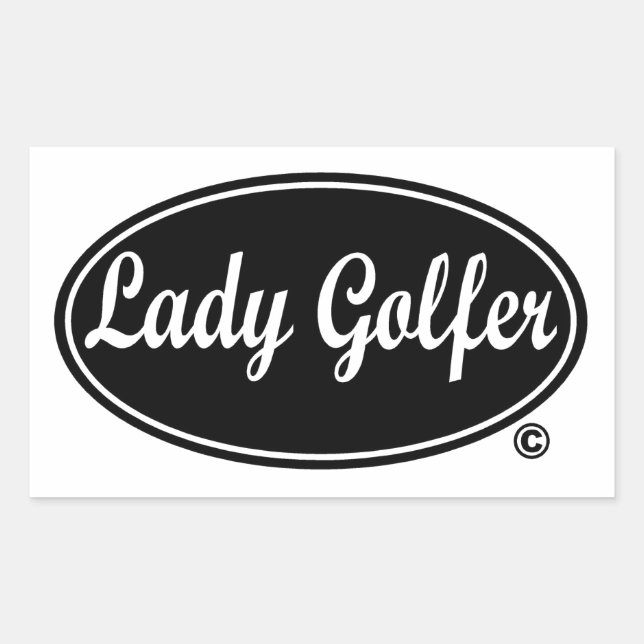 Adesivo Retangular Decal de Lady Golfer (Frente)